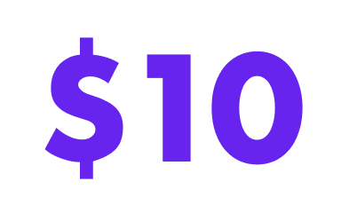 a donation of $10
