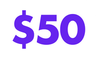 a donation of $50